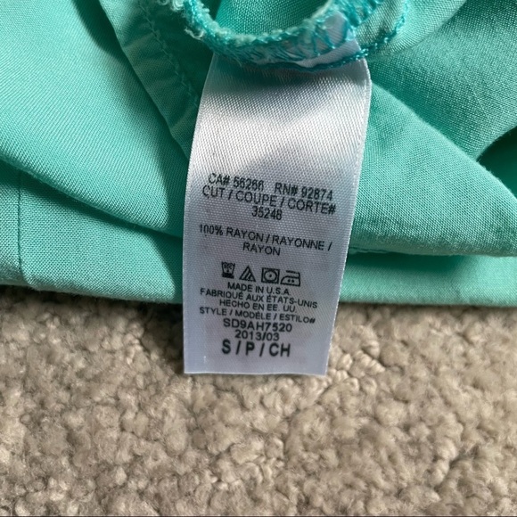 Splendid Blue Aqua Soft Rayon Sleeveless Tank Dress EUC Size Small SD9AH7520 - Picture 6 of 10